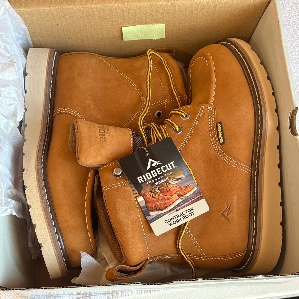 Ridgecut Women’s Tan Work Boots size 9 - Picture 2 of 4